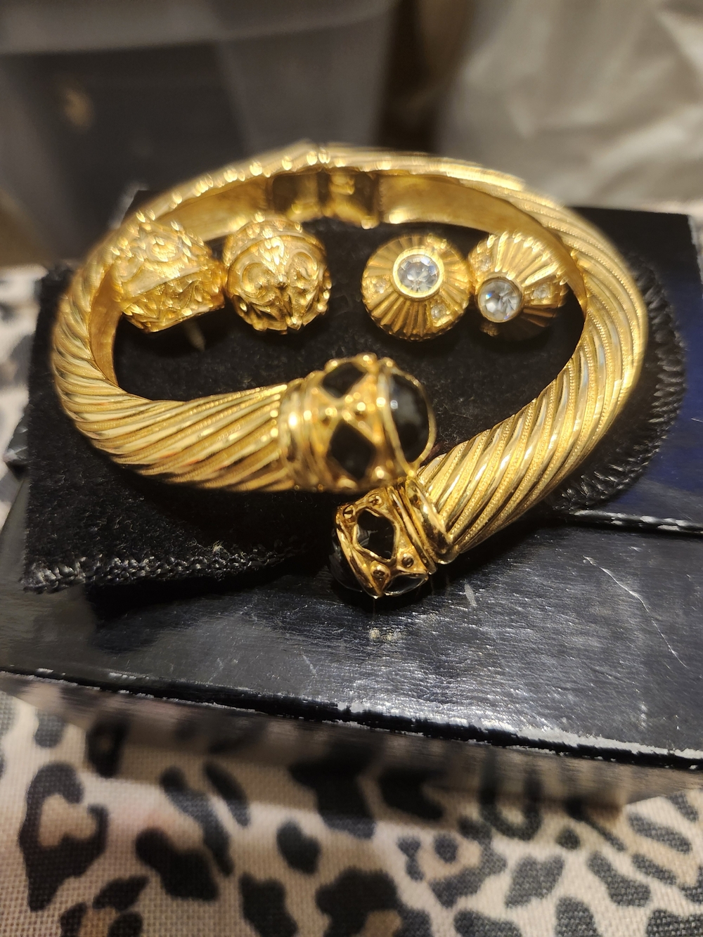 Joan Rivers Gold-Tone Twisted Cable Bracelet with 3 Interchangeable End Caps